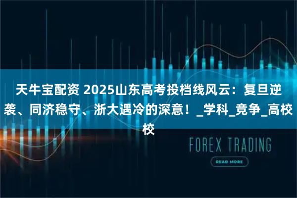 天牛宝配资 2025山东高考投档线风云:复旦逆袭、同济稳守、浙大遇冷的深意!_学科_竞争_高校